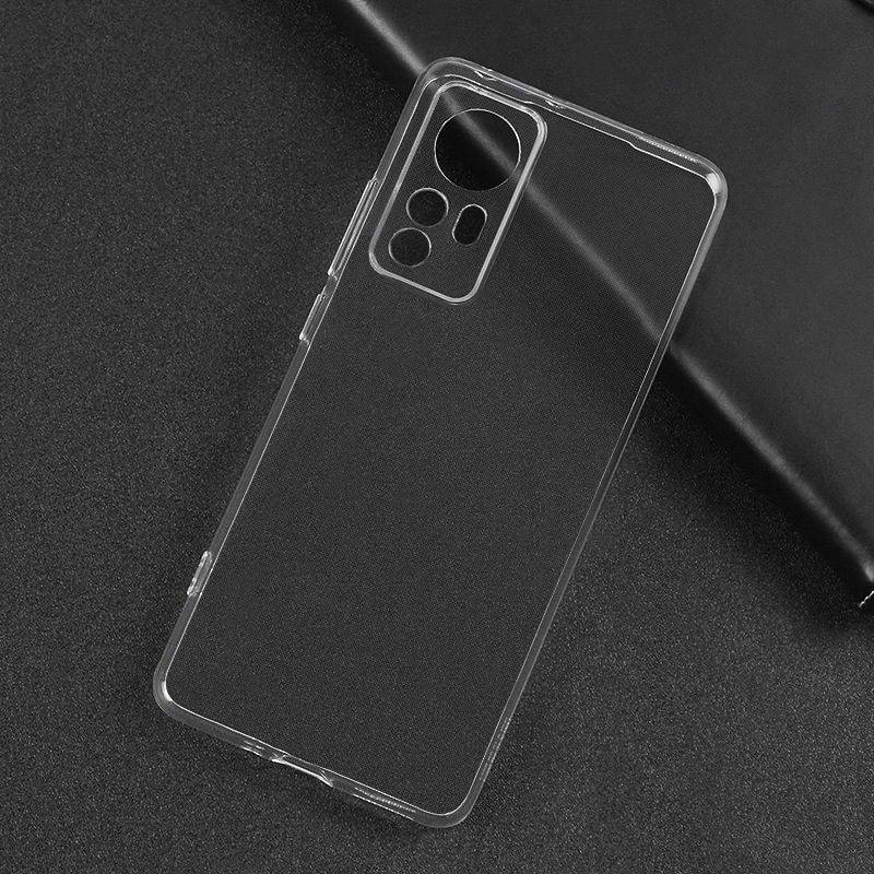 Pour Xiaomi Mi 12 12x12s 12 Pro étui souple Silicone mat caméra housse de protection pour téléphone pour Xiaomi Mi12 lite étui: Cuir véritable / Clair