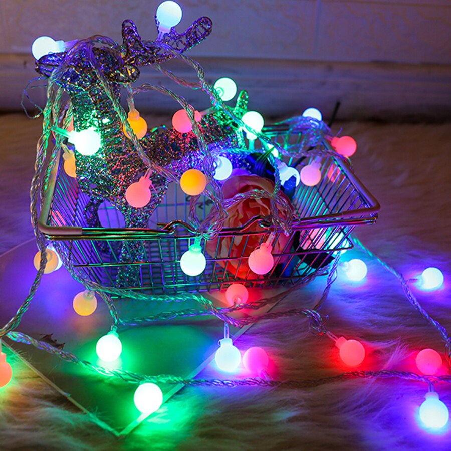 Beiaidi 10m 20m 30m 50m led kirsebærball fe string lys utendørs stjernekule jule bryllupsfest uteplass fe krans