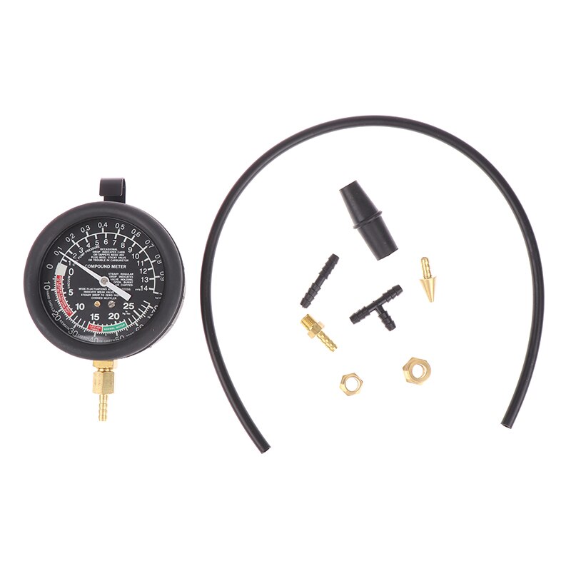 Carburetor Valve Fuel Pump Pressure Vacuum Tester Gauge Test Kit Exhaust Pipe Blockage Detection
