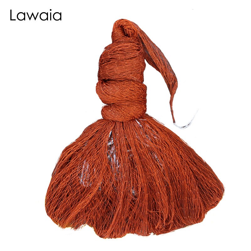 Lawaia Traditional Style Hand Cast Net Fishing Nets Braided Line Handmade Landing Net with Steel Sinkers Height 2.5M