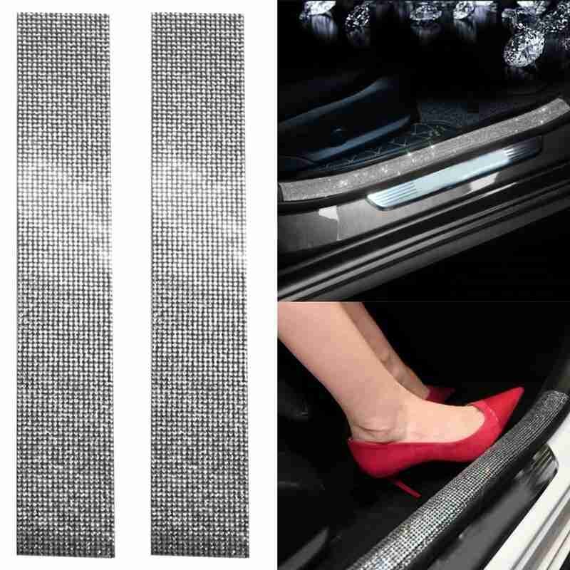 Anti-Kras Strips Voor Auto Dorpels Rhinestone Auto Sticker Accessoires Decoratie Deur Scuff Auto Pedaal Dorpel Welkom Cove l2H6