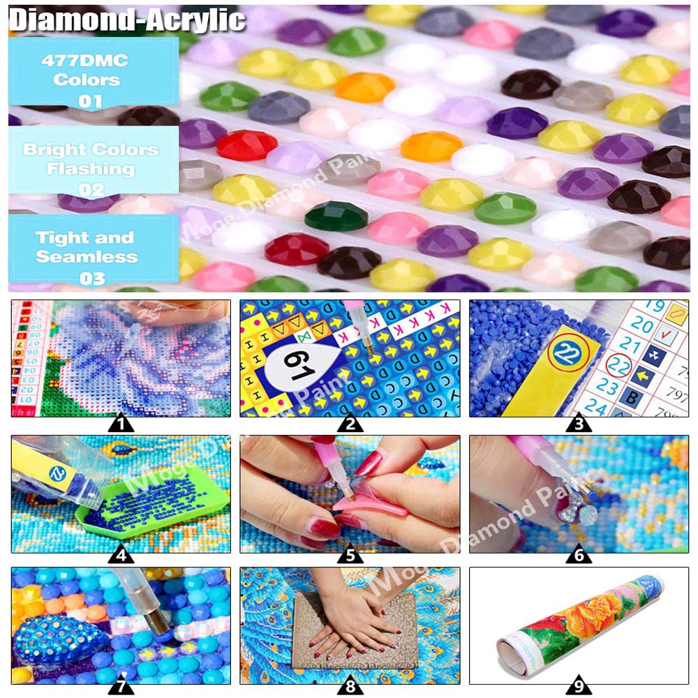 Savane africaine diamant peinture huile animaux Portrait rond plein forage Nouveaute bricolage mosaïque broderie 5D point de croix