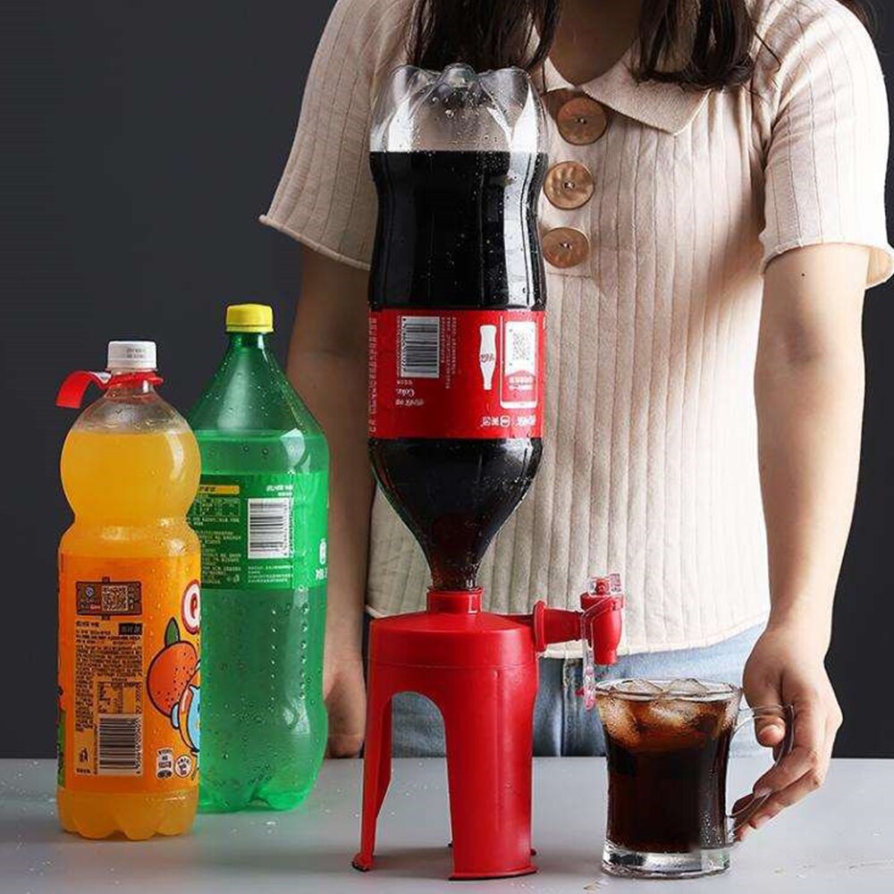 Novelty Saver Soda Beverage Dispenser Bottle Coke Upside Down Drinking Water Dispense Machine Switch Bar Party Kitchen Gadget