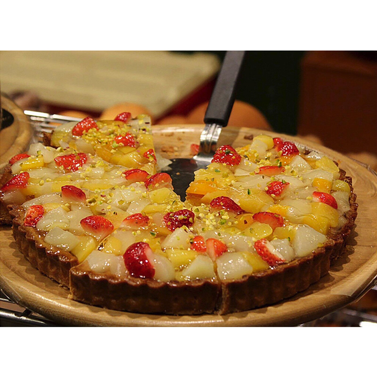 Non-stick Round Loose Bottom Quiche Pan Removable Egg Tart Cake Mould Pie Pan Pizza Pan Plate Tray Baking Tools#40