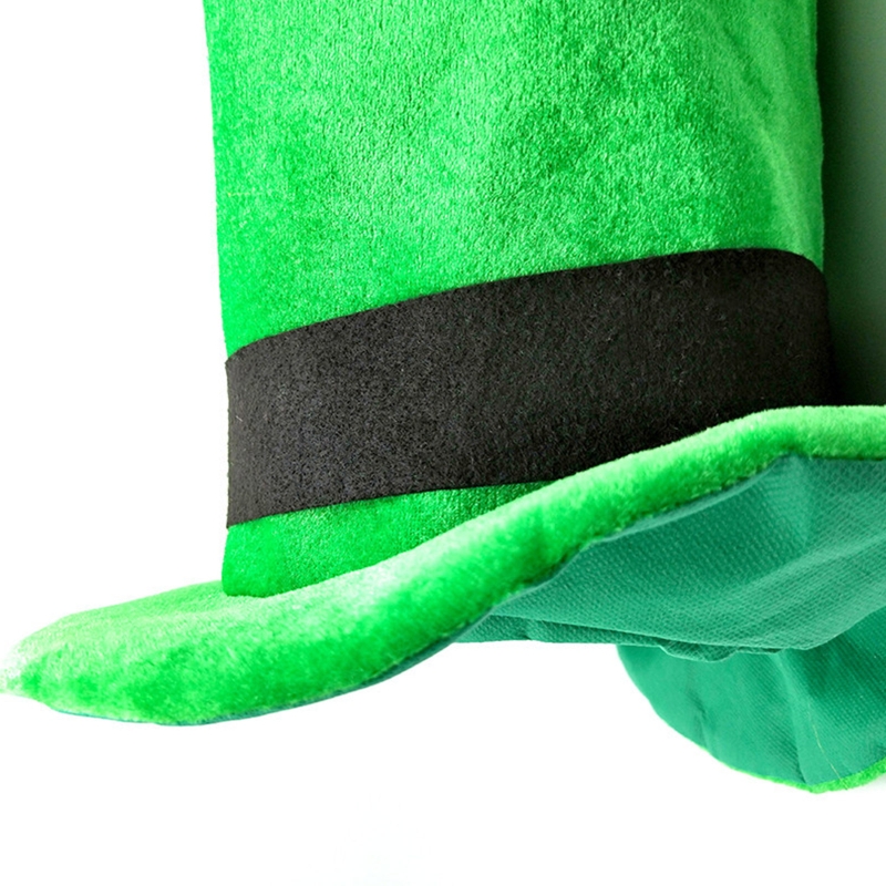 M5TF Saint Patrick Day Irish Festival Hat Green Leprechaun Top Hat Supplies