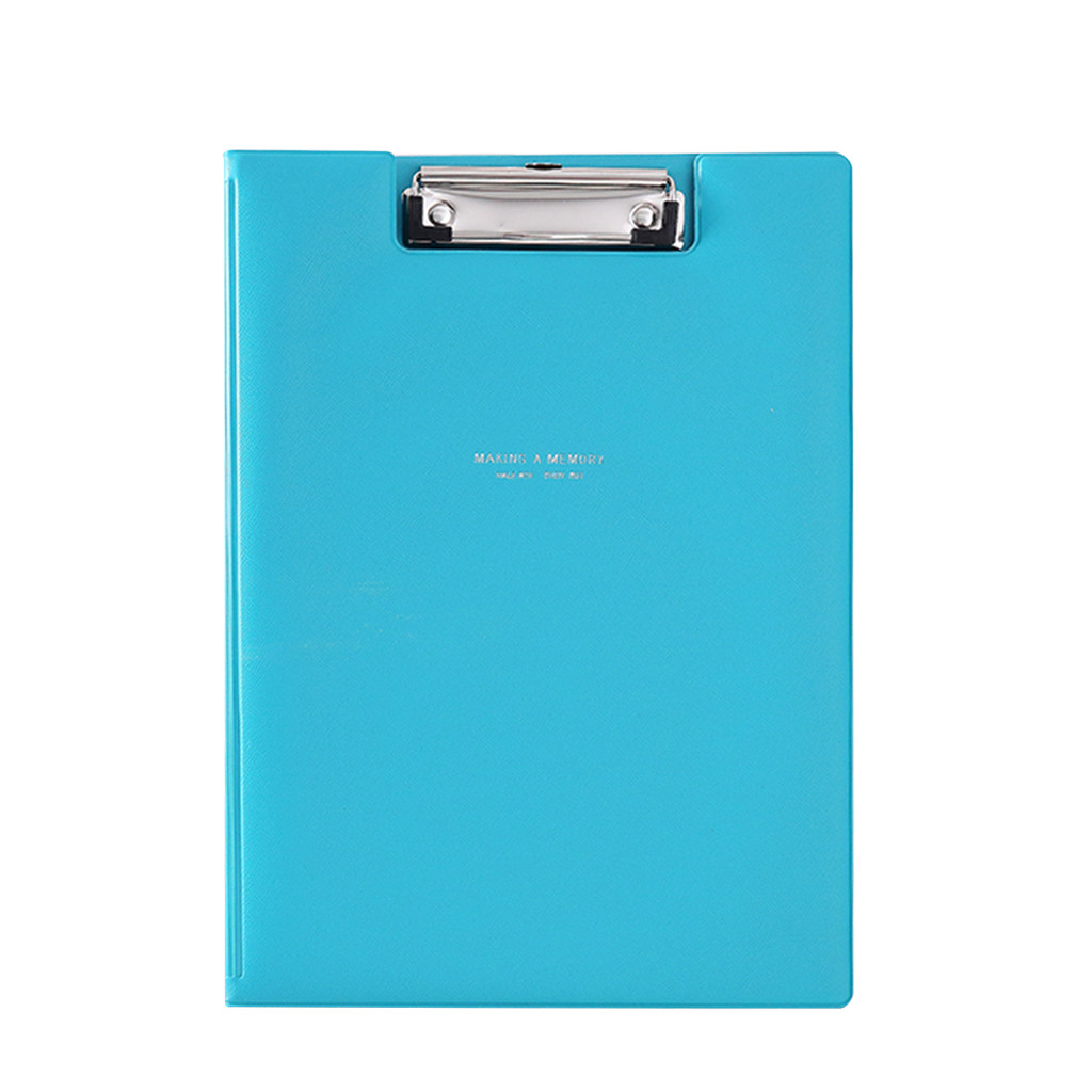 A4 File Document Bag Pouch Bill Folder Holder Organizer Fastener Office Supplies accessories portable File Folder: Sky Blue