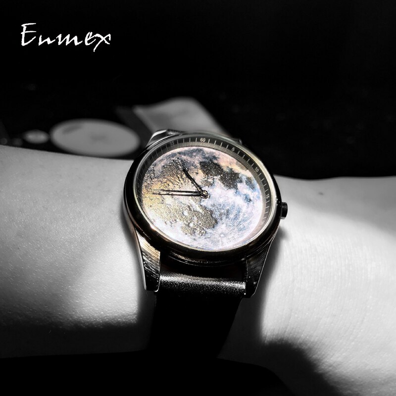 Enmex – montre-bracelet 3D mooncape pour hommes, , neutre, cool, à la , horloge à quartz