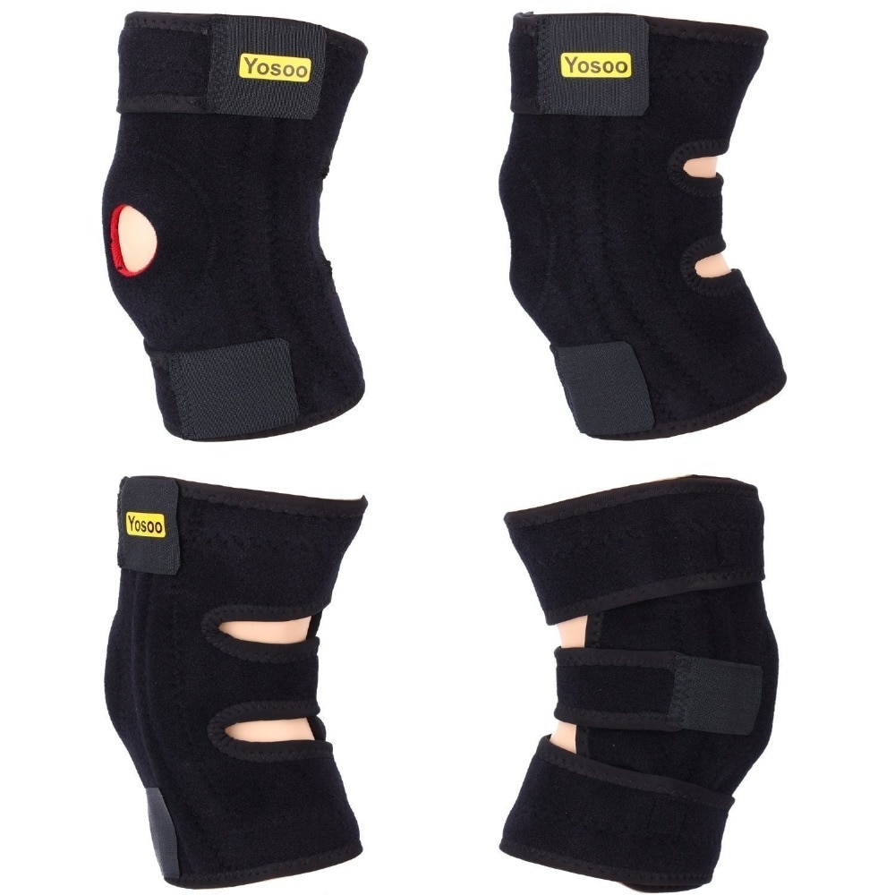 Yosoo Knee Support Brace Patella Gym Weight Lifting Kneepad Hole Joint Guard Braces Protector Bandage Splint Knee Sleeve Brace