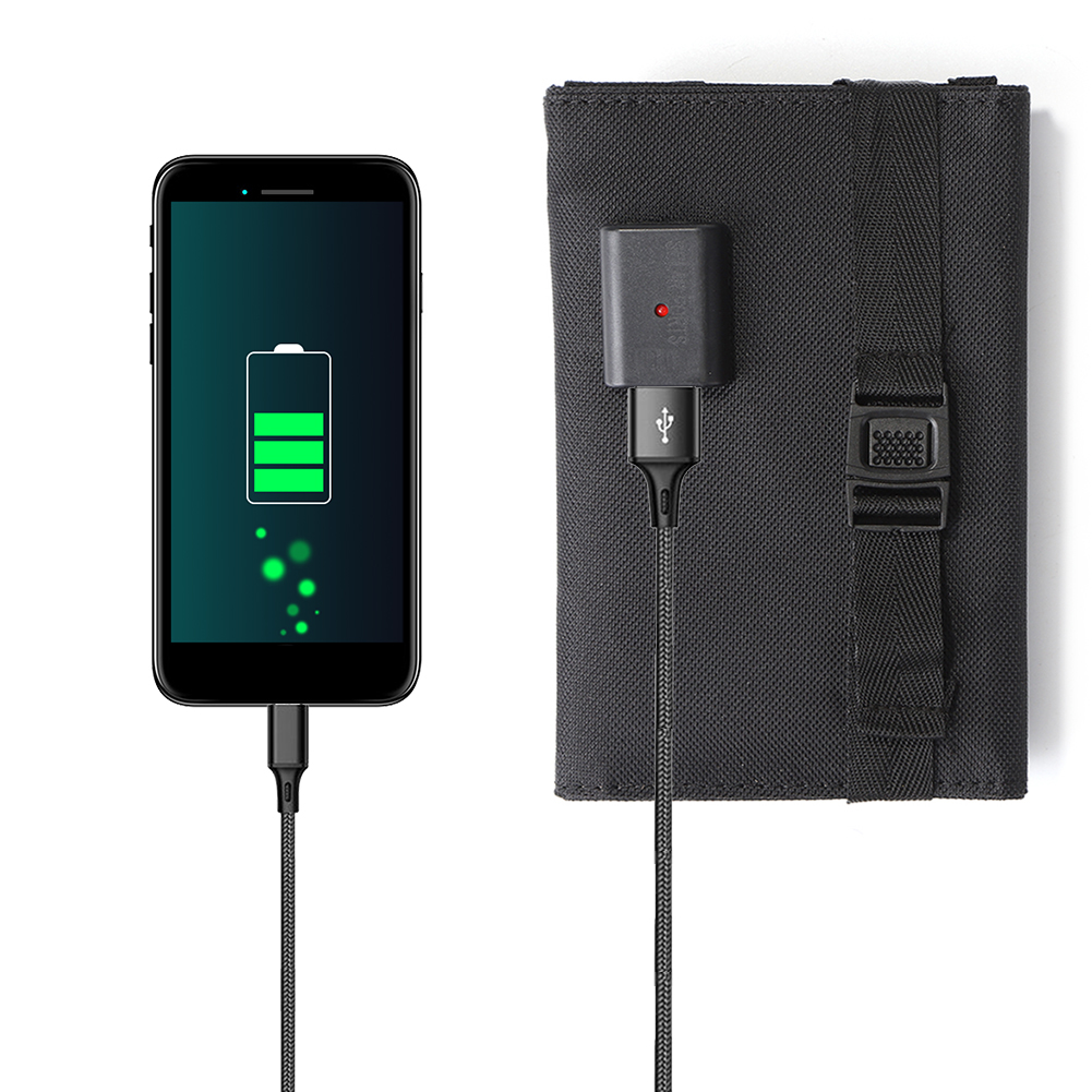 20W Foldable Solar Panel USB Solar Cells 5V Portable Battery Charger Outdoor Solar Charger Power Bank for Smartphones Charging