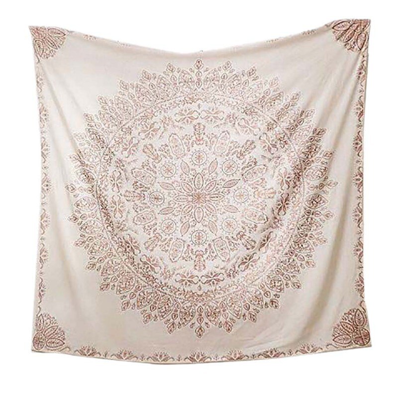 Tenture Murale Mandala Bohème - 150x200cm, Polyester - Décoration Chambre, Salon, Festival - Motif Psychédélique Coloré