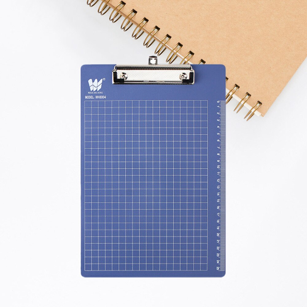 3 uds. Tablero de plástico con Clip para escribir, soporte de plástico para escribir en el menú para colgar, para escribir, A4 (azul)