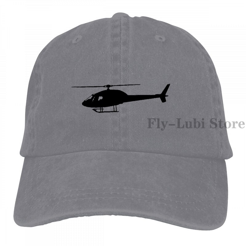 Helicopter Baseball cap men women Trucker Hats adjustable cap: 2-Gray