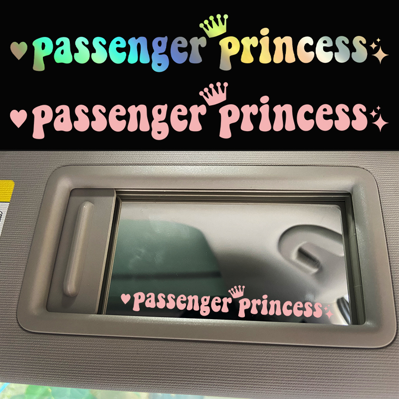 G216 15*2,3 CM pegatinas de princesa para pasajeros pegatinas creativas divertidas para espejos retrovisores de coche