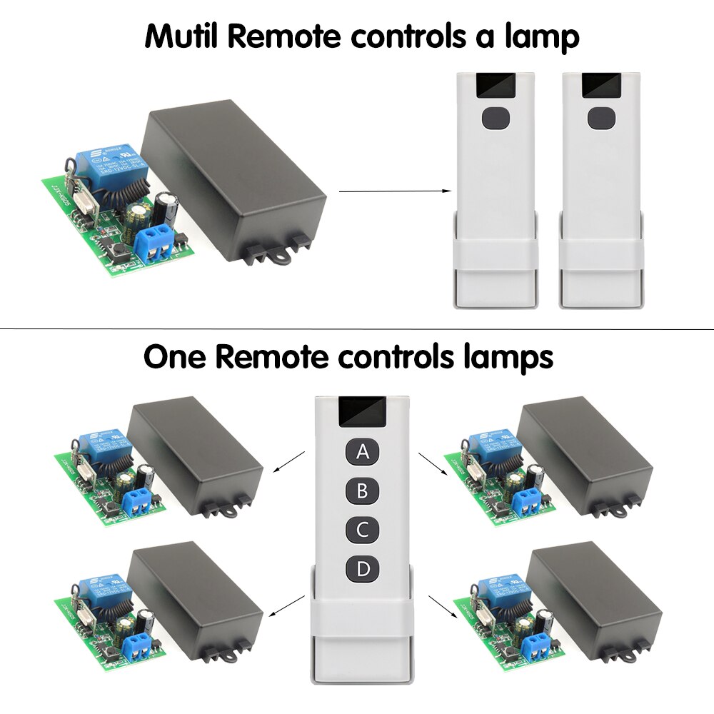 433 Mhz Draadloze Rf Afstandsbediening 1527 Leren Code Afstandsbediening 1/2/3/4CH Controller Voor garagedeur Lampen Lichten Gate