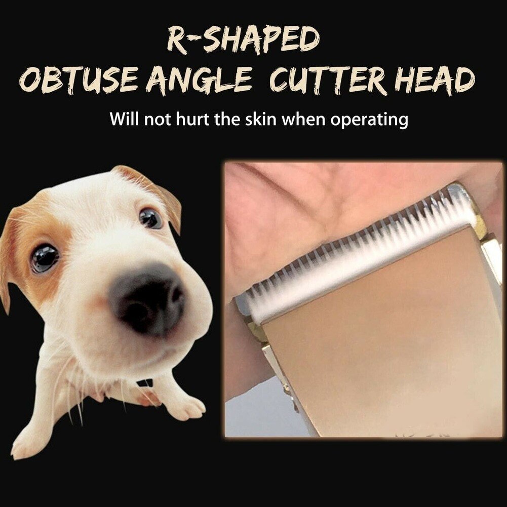 Cortadora de pelo eléctrica para perros y mascotas, cortaúñas para gato, máquina de afeitar, tijeras de aseo, recargable por USB, bajo ruido