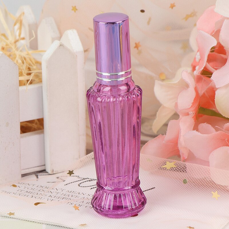Mini bouteille de parfum en verre coloré de 15ml, épais, vide, emballage cosmétique, rechargeable: PP