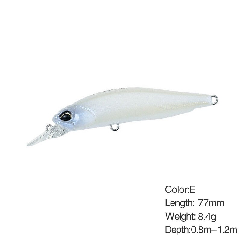 Minnow lokke haard agn kunstige woblere fiskeri lokker suspenderende krank wolfram vægt system wobler model krank agn: E