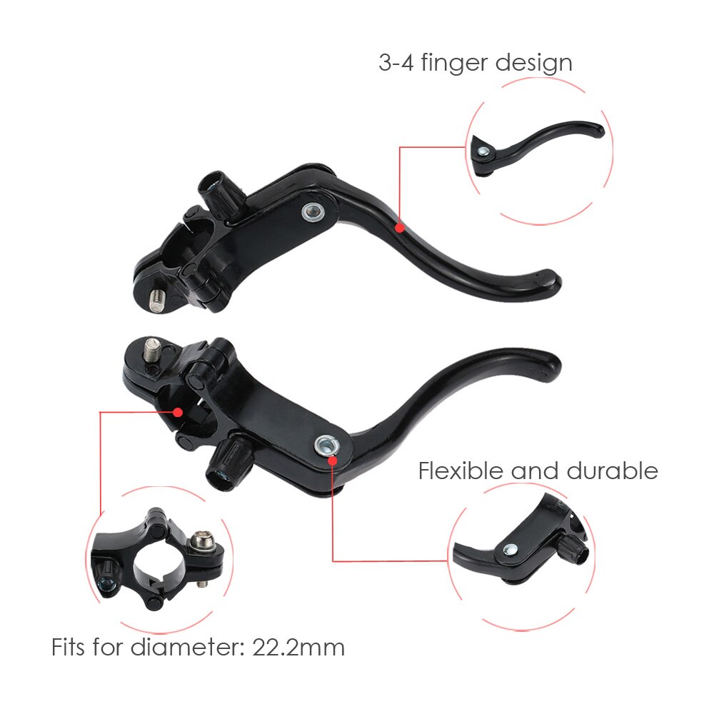 Palanca de freno para bicicleta de montaña, juego de palanca de freno trasero y delantero de aluminio, 1 par