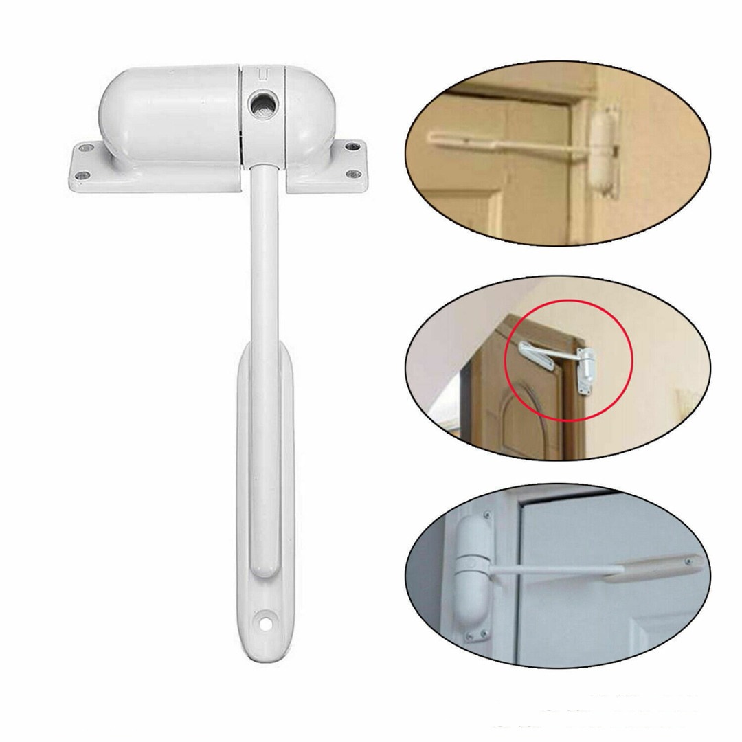White Zinc Alloy Surface Mounted Spring Door Closer Automatic Closing Door/Gate Closer Fire Rated Door Stopper Door Hardware
