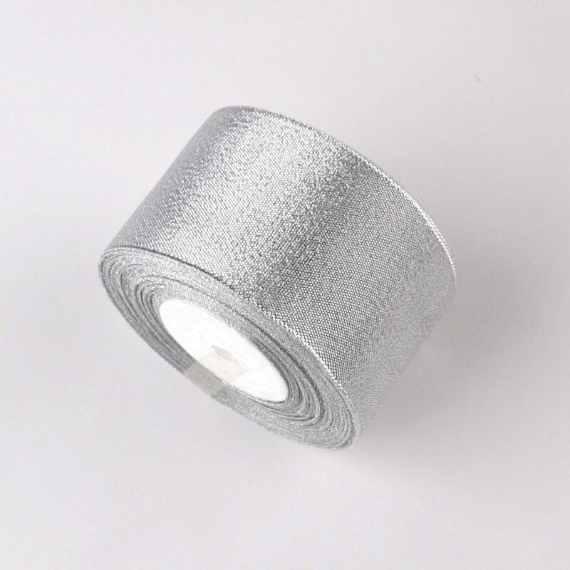 22 Meters Roll Gold Silver Glitter Satin Ribbon Cr... – Vicedeal