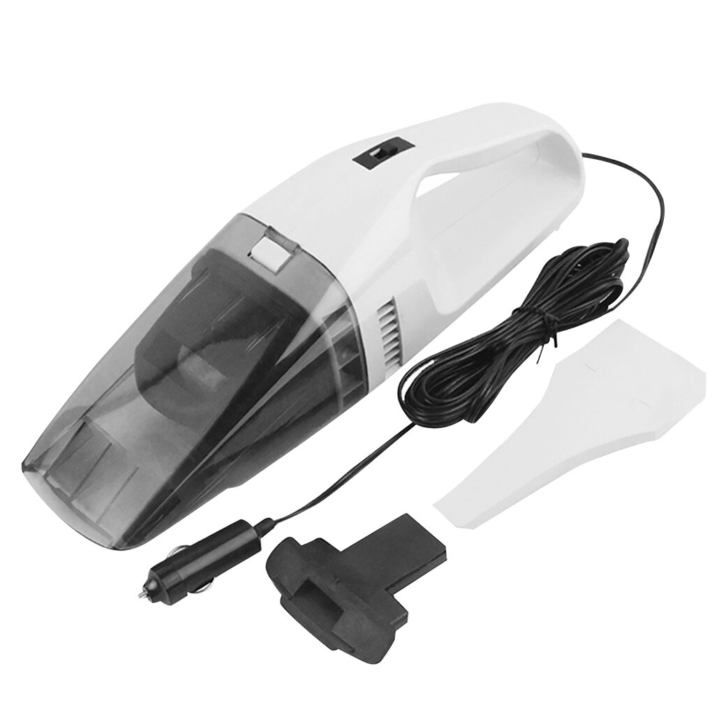 Aspirador de coche aspiradora de mano Mini aspiradora para coche Aspirateur 5Kpa poderoso aspiradoras Auto: White 60W
