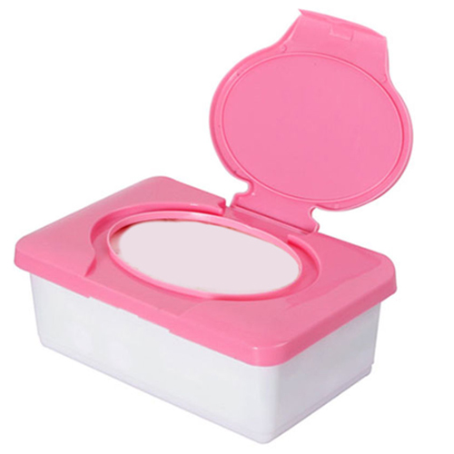 1pc 80 Sheets Dry Wet Tissue Paper Box Stroller Portable Plastic Baby Wipes Napkin Press Tissue Case Holder Container Baby Care: Red