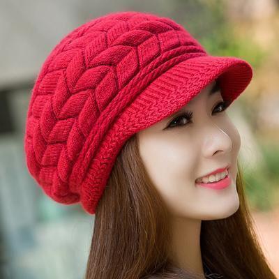 Vinter huer strik damehue vinterhuer til kvinder damer hue piger #39 huer motorhjelm femme snapback uld varm hue: 2