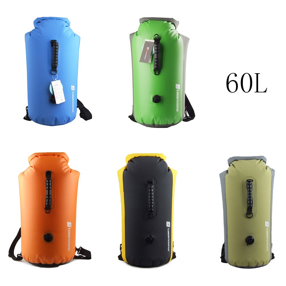 20l/60l vandtæt tørpose vandtæt svømning opbevaringspose taske rafting kajak camping flydende sejlkajak