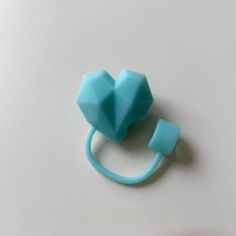 Corações bonitos palha cobre tampa para stanley copo acessórios tumbler 40oz kawaii silicone palha rolha dicas capa para canudos de 10mm: Cáqui escuro