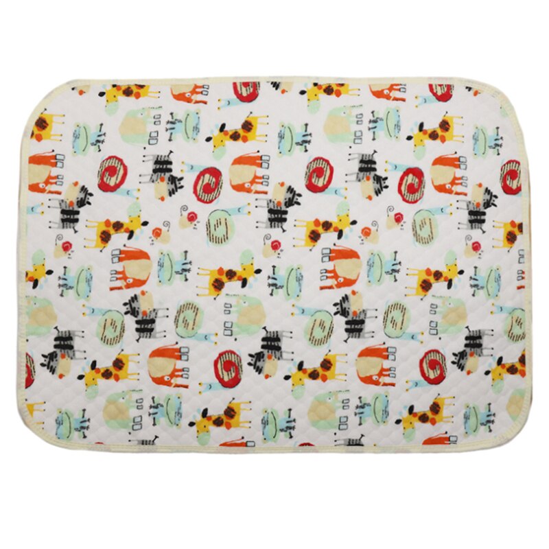 Baby Nappy Changing Pad Cotton Ecologic Diaper Changing Table Cartoon Baby Waterproof Mattress Bed Sheet Infant Change Mat Cover: Happy zoo