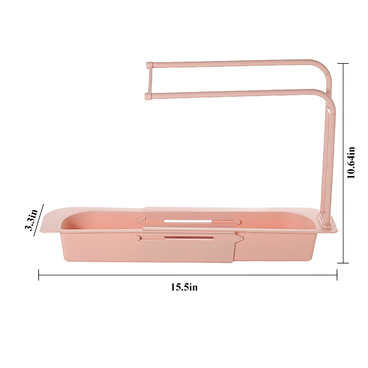 Égouttoir télescopique pour évier de cuisine, panier de rangement, porte-robinet réglable, accessoires de salle de bain: 04
