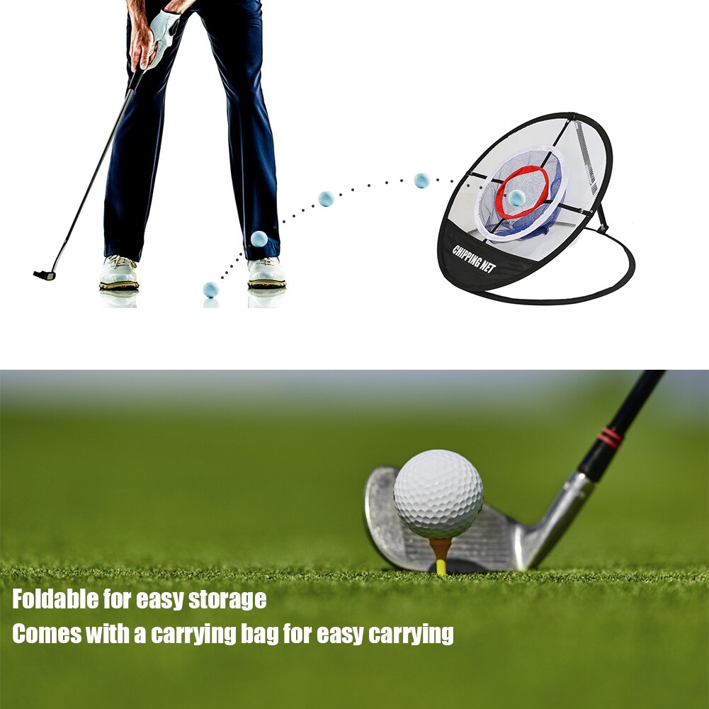 Folding Golf Practice Net Cage Indoor Outdoor 3 Layer Chipping Pitching Training for Easy Safety Exercise Accessories