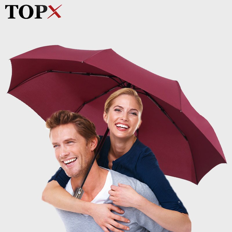 Automatic 3 Folding Aureate Handle Big Umbrella Rain Women Luxury Windproof Stand UV Umbrella Ideas Paraguas