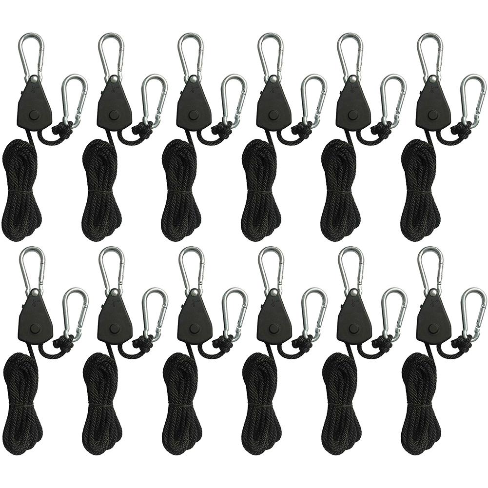 1/2/4/6/8/10/12/14/16pcs Touw Katrol 1.6M Ratel Vergrendeling Hanger Lamp Katrol Touwen Katrol Kano Boot Boog Stern Touw voor Camping: Paars