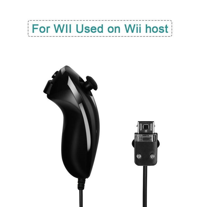 Controlador de Nunchuck con cable Compatible con Nintendo Wii / Wii U, consola,