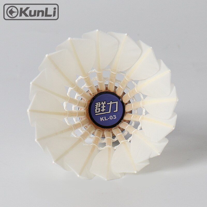 Kunli Badminton volants KL-03 meilleure eau canard plume volants pour la compétition Super durable
