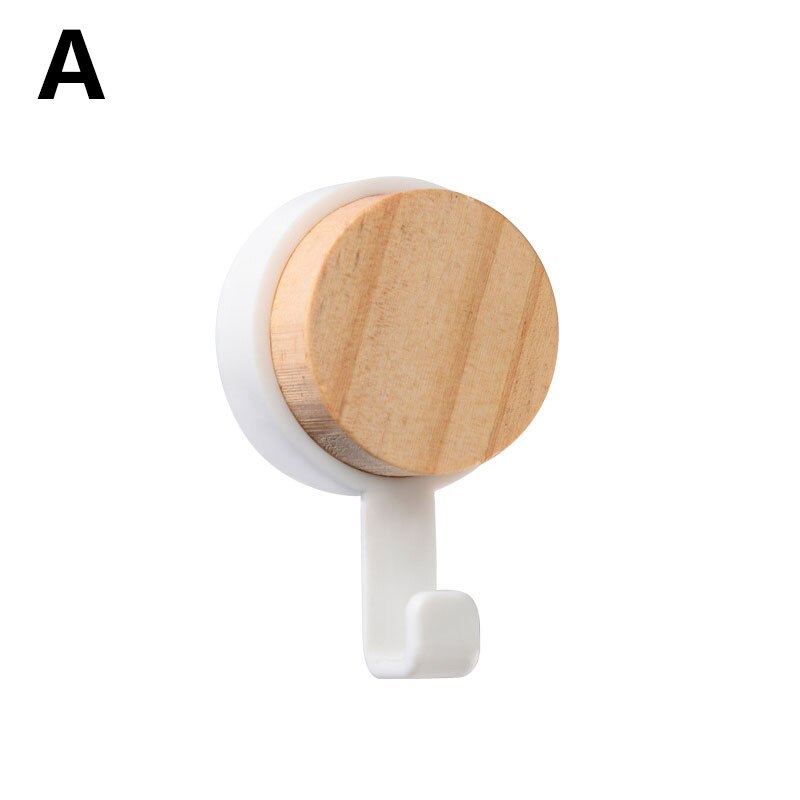 Wood Key Holder Hat Scarf Storage Organizer Strong Key Ring Rack Phone Hooks Clerk Housekeeper Wall Mounted Hangers: 01