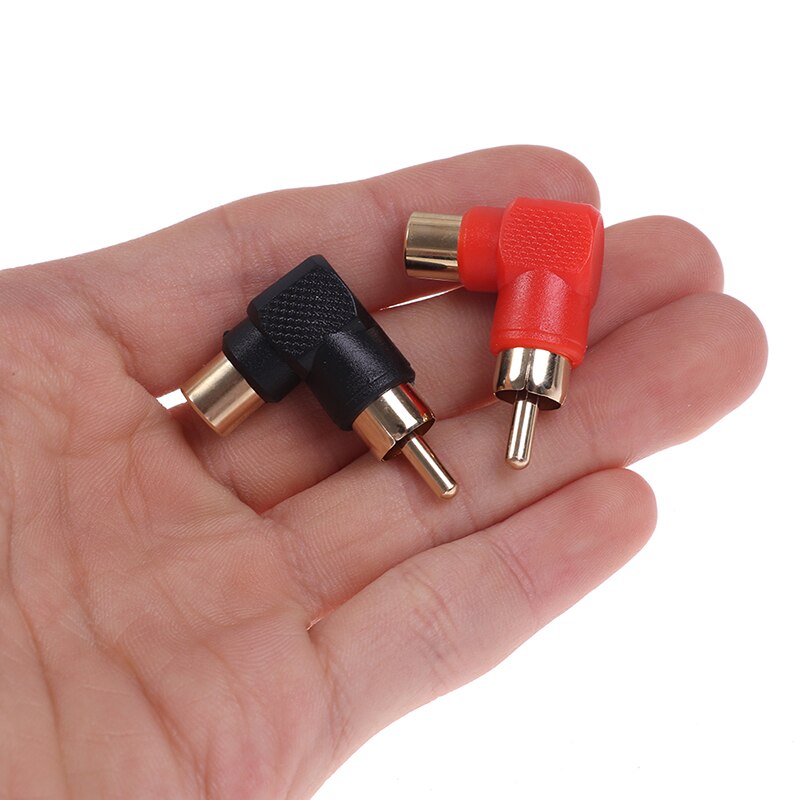 2Stck 90 Grad RCA Rechten Winkel Stecker Stecker Adapter Männlich Zu Weiblich M/F 90 Grad Ellenbogen Audio- Adapter