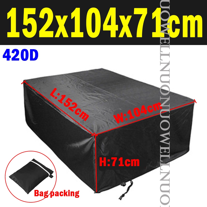 420D Oxford Fabric Furniture Covers Anti-UV Outdoor Sofa Table Chair Dust Proof Cover Garden Patio Waterproof Furniture Cover: ELM