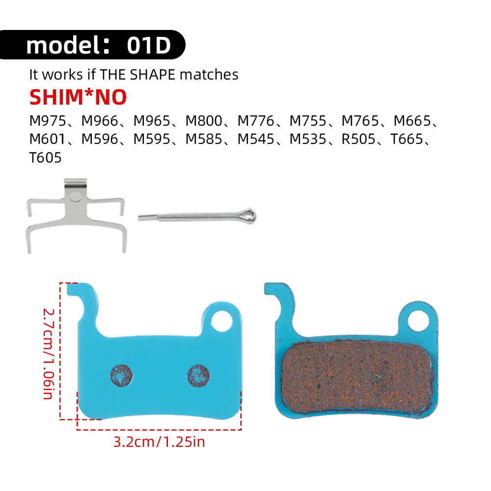 MOTSUV Bicycle Disc Brake Pads MTB Bike BB5 BB7 Pads Wear-resistant Blue Half Metal High Strength Steel Backplate Cycling Parts: Yellow