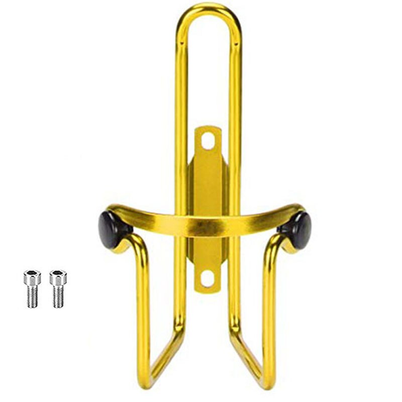 Soporte de botella de agua de bicicleta aleación de aluminio bicicleta de montaña soporte de jaula bicicleta accesorios portabotellas de agua: Gold