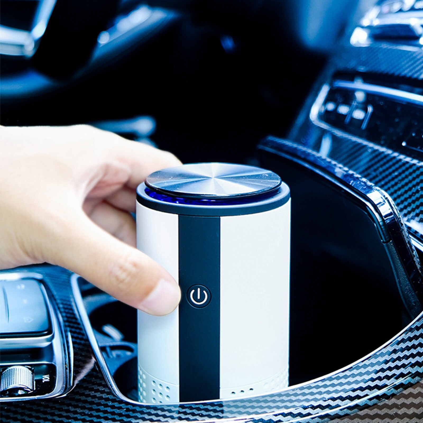 Portable Air Purifier Air Fresher Odor Remover Eliminates Dust for Vehicles Home Bedroom Low Noise USB Powered