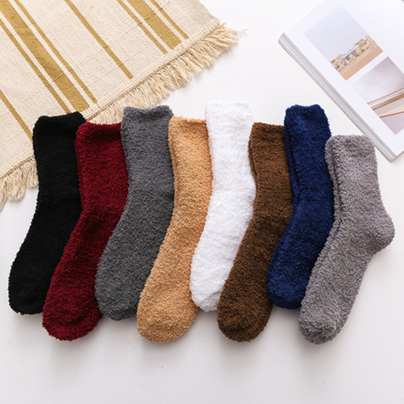8 Pair Mens Fuzzy Socks Slipper Soft Fleece Cozy Fluffy Socks Christmas Birthday AUG889: Default Title