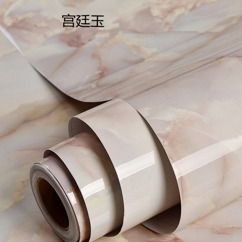 Marble Wall Sticker Waterproof PVC Self Adhesive Wallpaper Heat Resistant Kitchen Countertops Table Furniture Cupboard Wallpaper: 9433-L