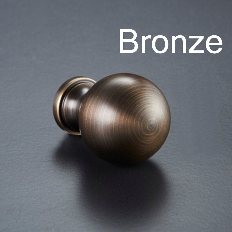 Round Shape Solid Brass Cabinet Knobs And Handles Cupboard Wardrobe Vintage Knobs Drawer Pull Handles: C -1384