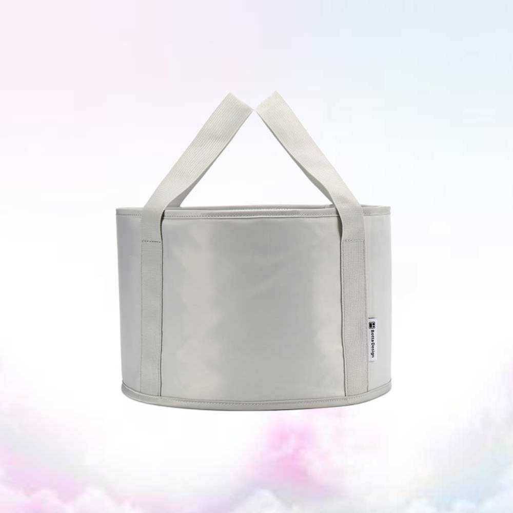 1PC Portable Water Basin Folding Washing Laundry Basin Multi-purpose Water Basin Outdoor Washing Foot Basin Stylish Washbasin So: Grey