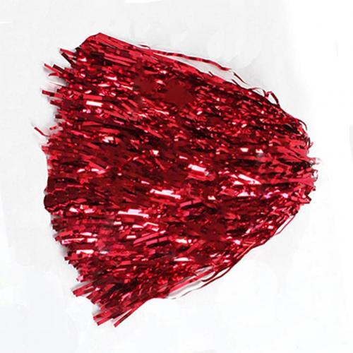 1Pc Metallic Cheerleader Juichen Cheerleading Dance Party Team Wedstrijd Sport Pom Poms Pompom Dans Decorateur Club Sport Supply: Rood