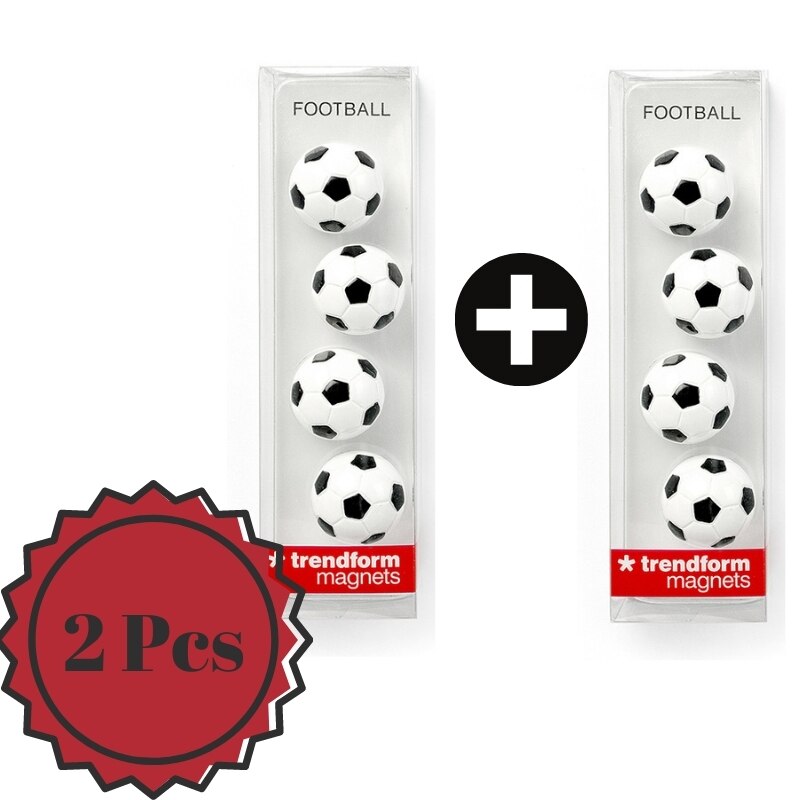 2'li Set Trendform Fridge Magnet Black White Soccer Ball