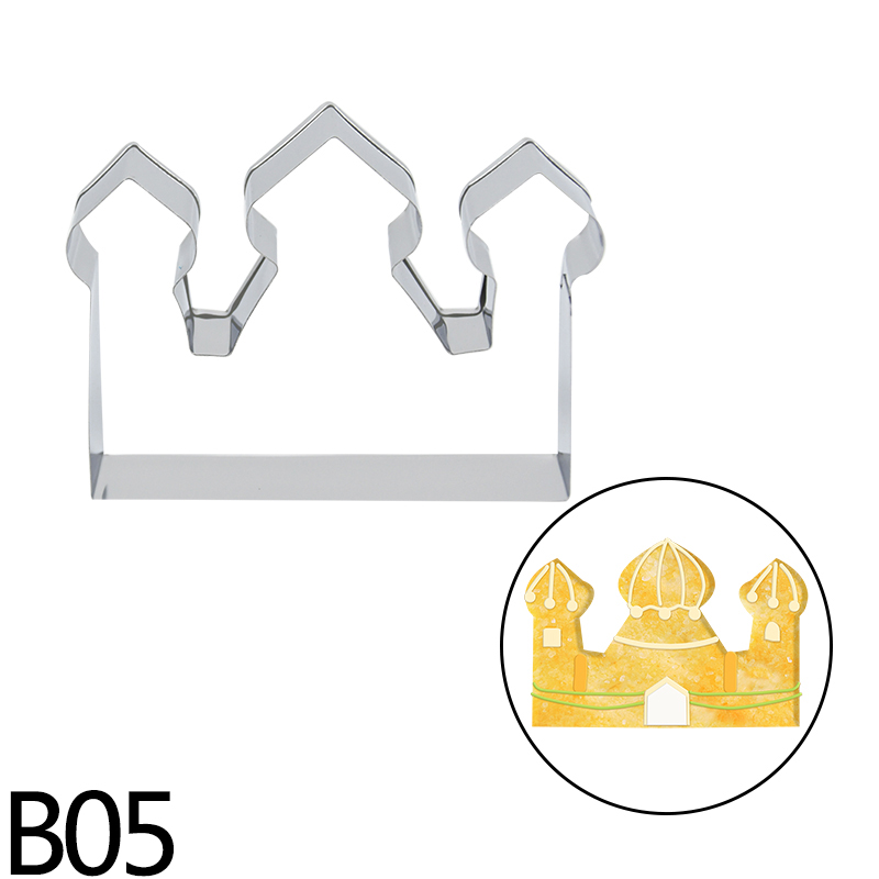 Emporte-pièce Eid Mubarak, décor de mosquée, lune, étoile, Biscuit, moule pour la maison, fête musulmane islamique, outil de cuisson DIY: B05-1Pcs
