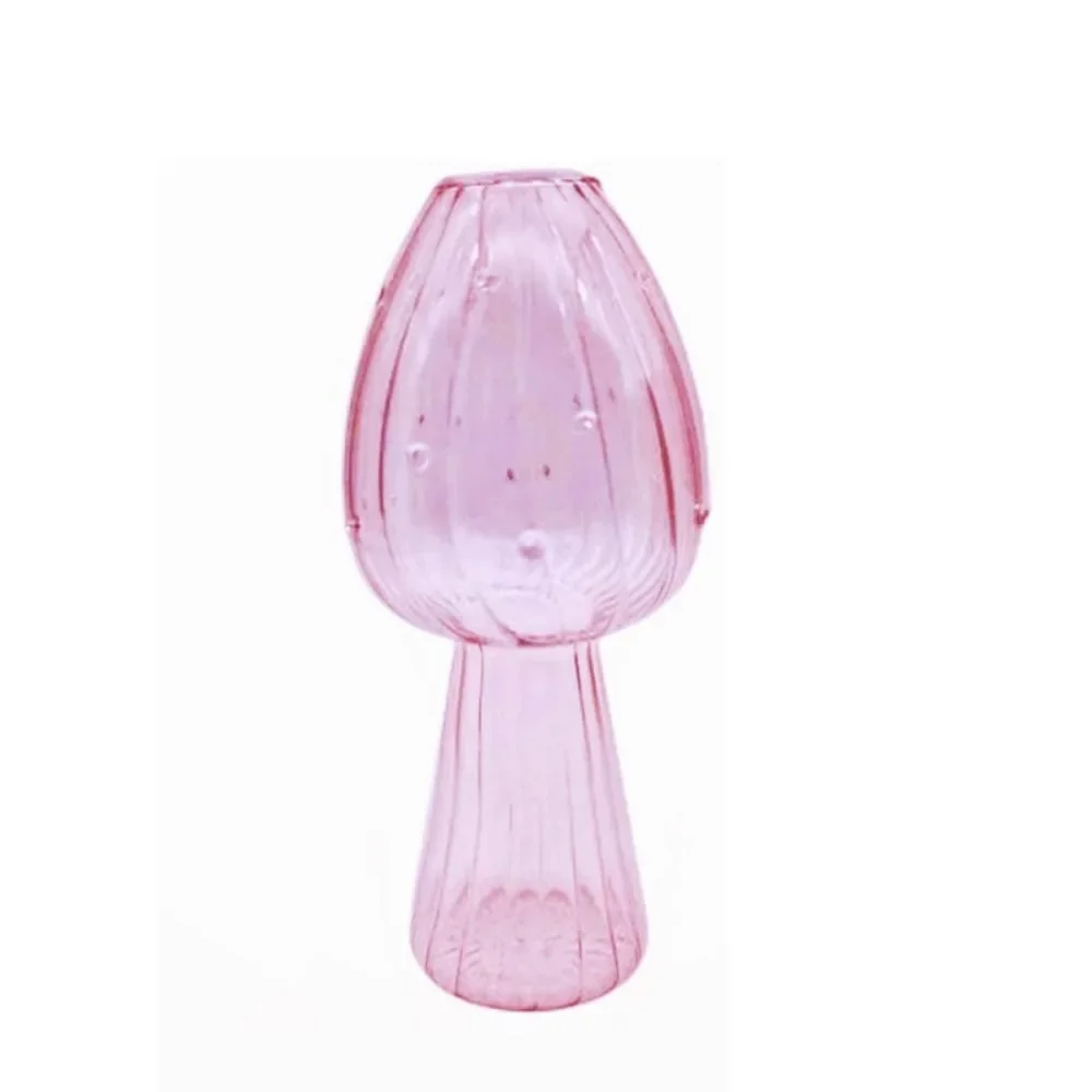 Neue transparente Glas blumen flasche hydro ponik blume Kürbis glasvase Pilz Haupt dekoration Blume: Licht Grau